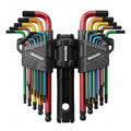 【Father'S Day Gift】Metoxa 27Pc Premium Color-Coded Ball End Hex Key Allen Wrench Set (Metric, SAE) with T-Handle Speed Wrench, Professional Hand Tool Set#Summervibes