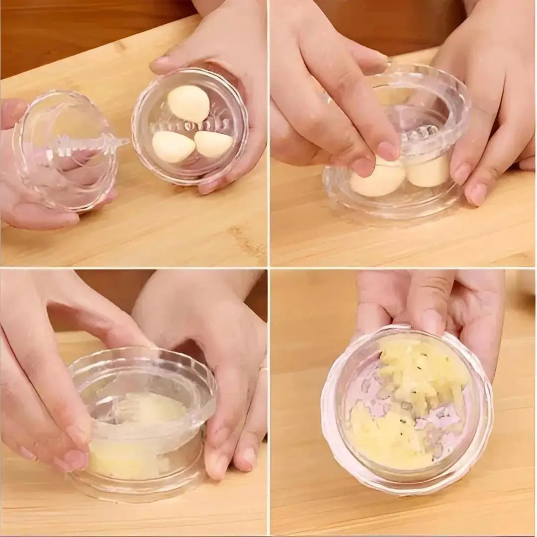 Manual Garlic Twister & Masher, Multi-Functional Mincer & Grinder for Garlic, Onion, Ginger, Herbs, Nuts, Impact Resistant Kitchen Gadget & Home Accessory