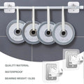 A Set of 8PCS Transparent Drapery Hooks,Curtain Rod Brackets with Clips,Rod Hanging,Adjustable Rods Holder,Multipurposefor Curtain Rod Hooks for Livingroom Bathroom Kitchen Bedroom Toilet Apartment.