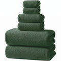 REDKISS Black Towel Set: a 6-Piece Set of Premium, Soft Bath Towels. This Ultra-Absorbent, Luxurious 6-Piece Set Includes 2 Bath Towels, 2 Hand Towels, and 2 Face Towels, Perfect for Everyday Use in Bathrooms, Gyms, Hotels, and Spas.