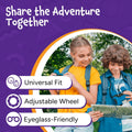 Think Peak Black Binoculars Science Toy for Kids Ages 3-12 Years - Real Compact Outdoor Adventure & STEM Educational Nature Hiking Explorer for Bird Watching, Camping Children’S Birthday Gift