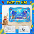 Catpick Cat Water Mat - Interactive Cat Toys Upgraded Thickened 0.7Mm PVC Cooling & Heating Water Bed with Floating Fish, Anti-Scratch Leak Proof Foldable Water Sensor Play Mat for Cats 17 X 25 Inches