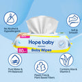 HOPE BABY Toddler Diaper Wipes---Sensitive Baby Wipes 480 Count, HOPE BABY Toddler Wet Wipes with Flip Top Lid, Hypoallergenic & Unscented