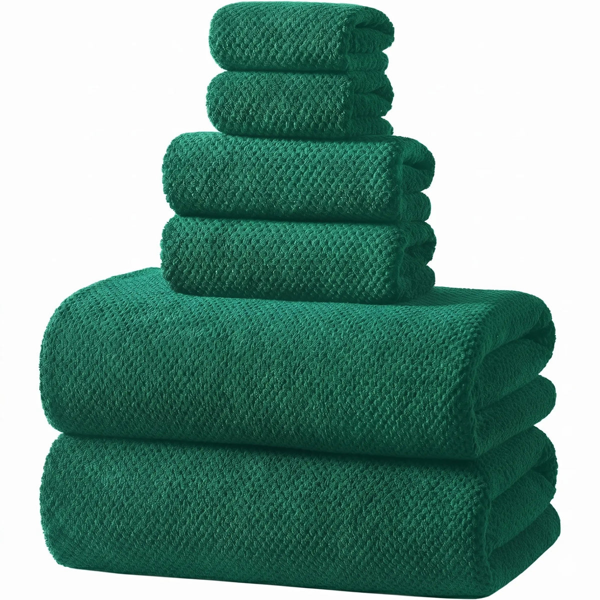 REDKISS Black Towel Set: a 6-Piece Set of Premium, Soft Bath Towels. This Ultra-Absorbent, Luxurious 6-Piece Set Includes 2 Bath Towels, 2 Hand Towels, and 2 Face Towels, Perfect for Everyday Use in Bathrooms, Gyms, Hotels, and Spas.