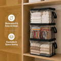 Large Clear Thick Plastic Storage Box with Hinged Lid, Heavy-Duty Durable High-Capacity Organizer for Home, Moving, Attic